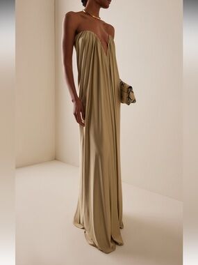 The New Arrivals Ilkyaz Ozel Olivienne Strapless Jersey Maxi Dress